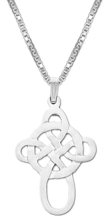 celtic Christian Pendant Necklace necklace Silver  Sterling Charm Celtic charm Cross Irish cross
