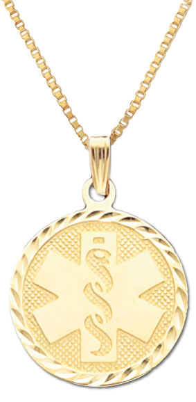 Golds Gym Watsonville Prices: Gold Medical Alert Pendant