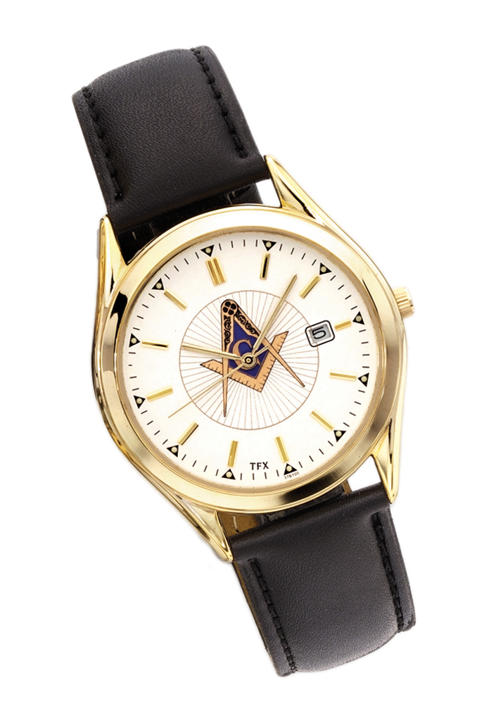 Mens Caravelle Freemason Masonic Past Master Watch  